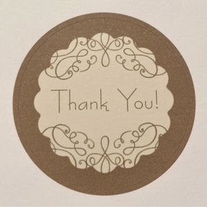48 Thank You 2in Round Matte Stickers — Sunshine Design